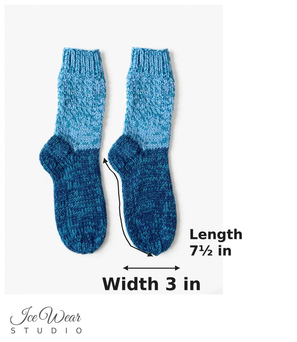 Kids' Sky Blue Marled Knit Socks