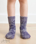 Kids' Purple Marled Knit Socks