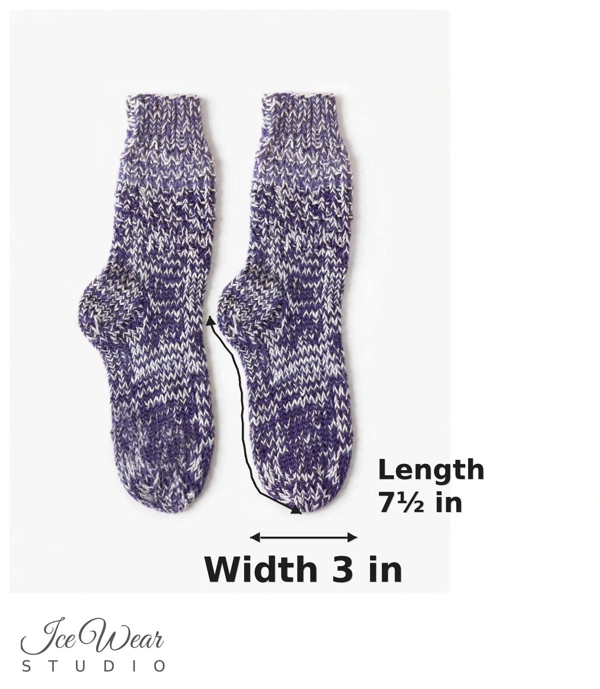 Kids' Purple Marled Knit Socks