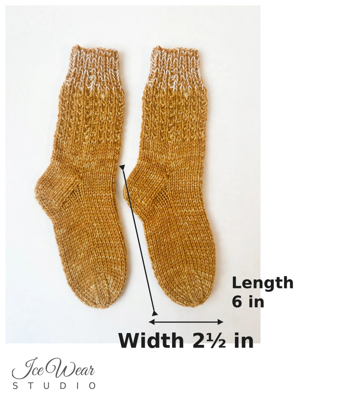 Kids' Mustard Gold & Cream Marled Knit Socks