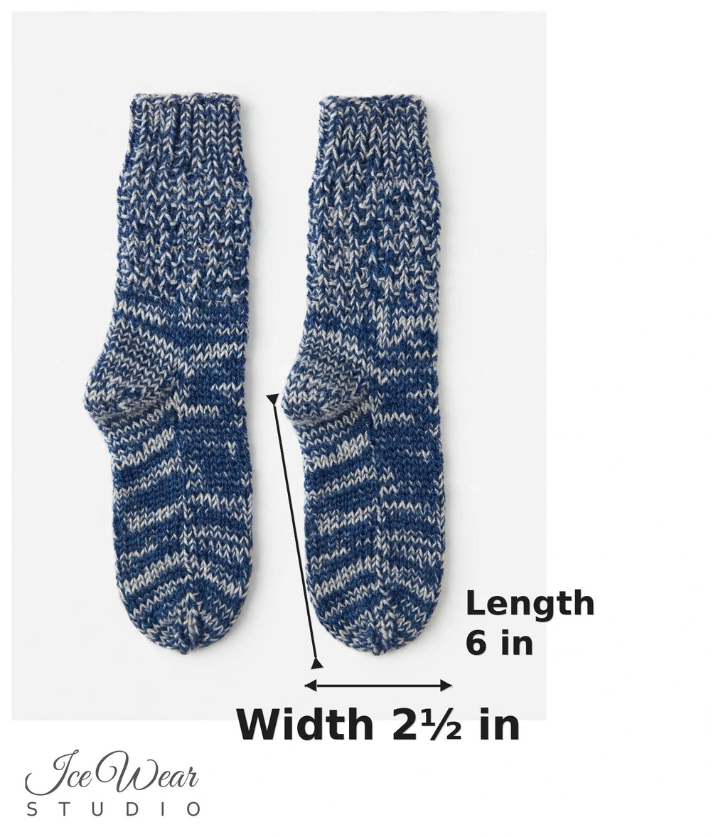 Kids' Navy & White Marled Knit Socks