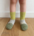 Kids' Lime Green & Gray Marled Knit Socks