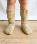 Kids' Cream & Tan Marled Knit Socks