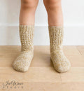Kids' Tan & White Marled Knit Socks