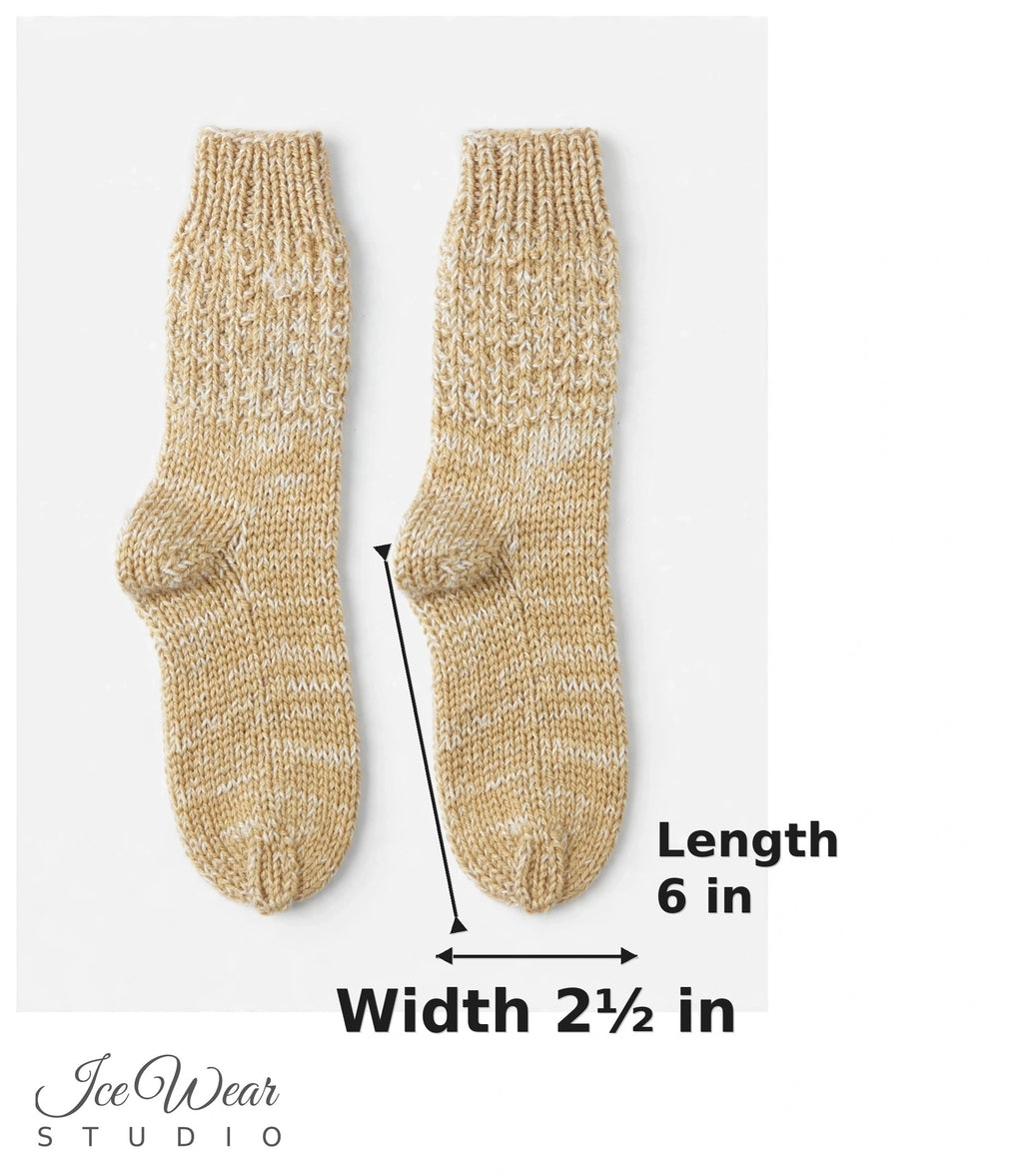 Kids' Tan & White Marled Knit Socks