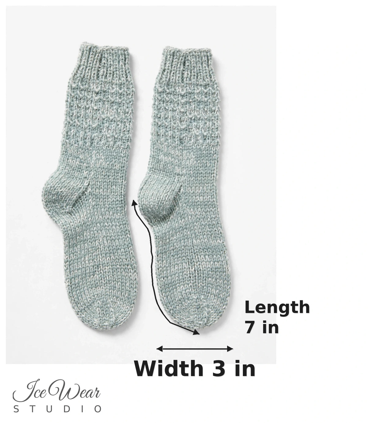 Kids' Sage Gray-Blue Marled Knit Socks