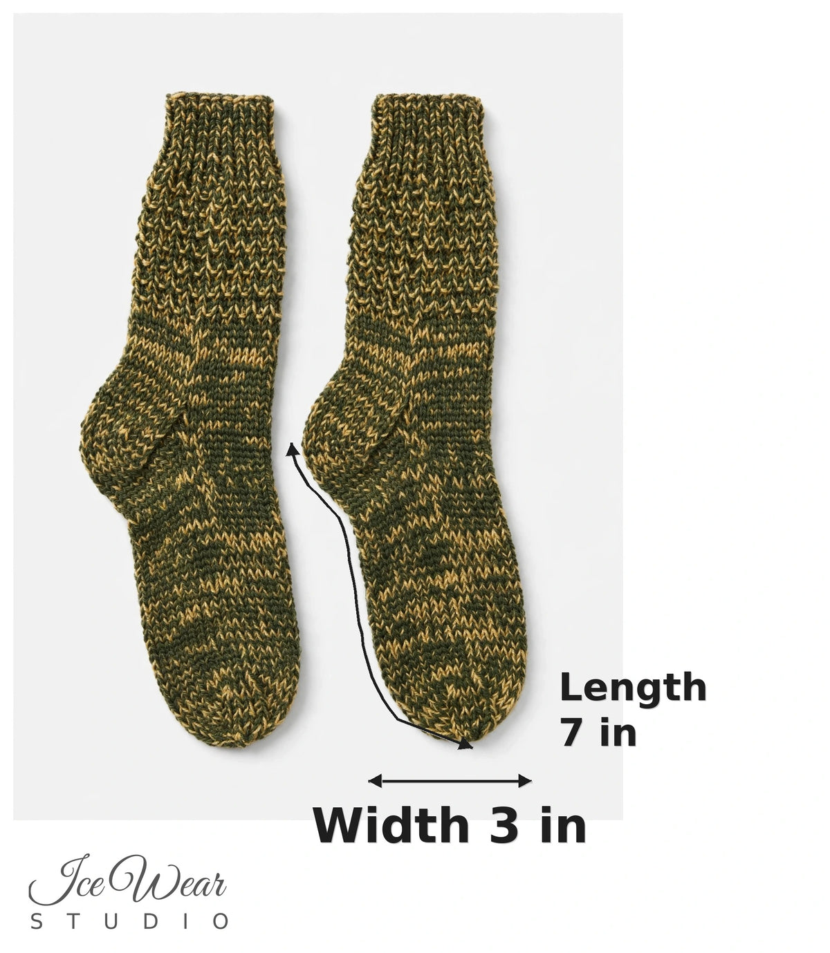 Kids' Olive and Mustard Marled Knit Socks