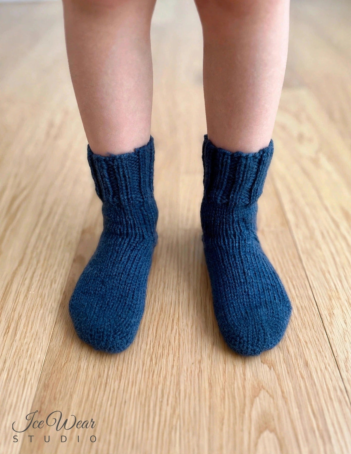 Kids' Dark Navy Knit Socks