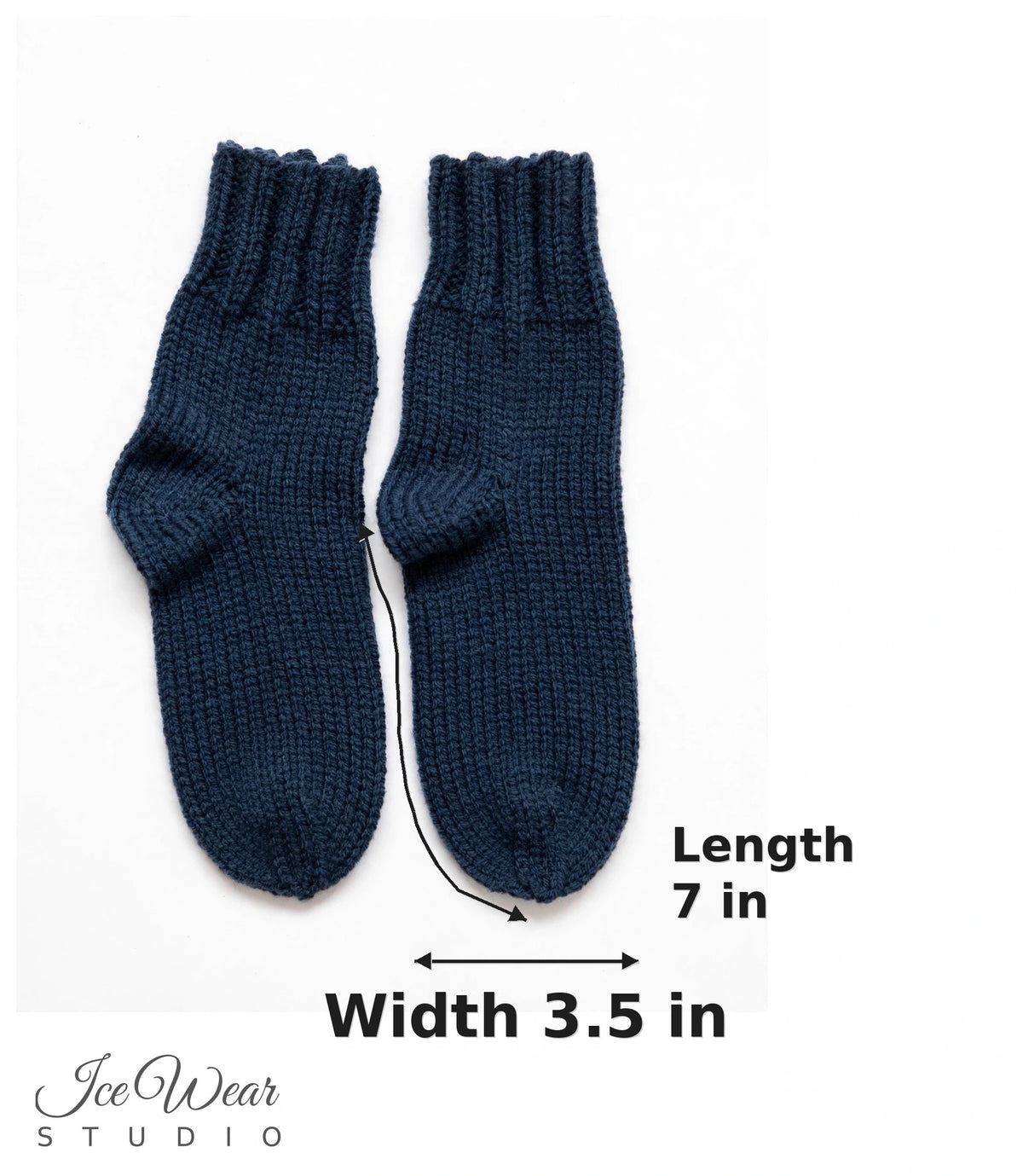 Kids' Dark Navy Knit Socks