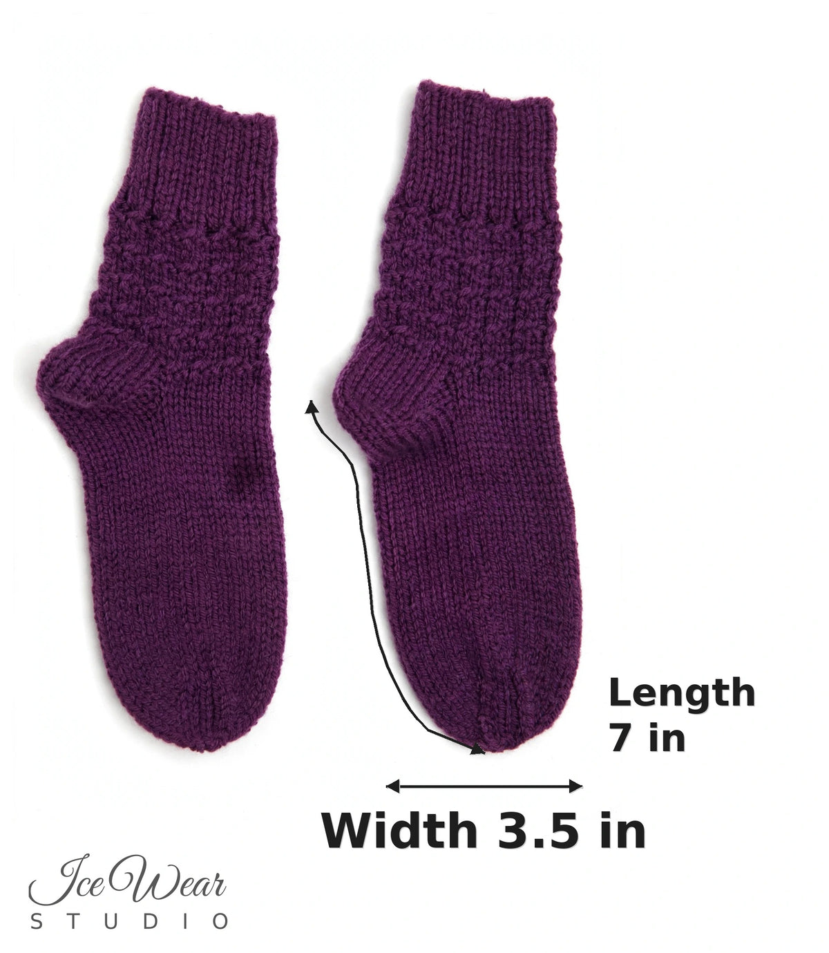 Kids' Purple Knit Socks
