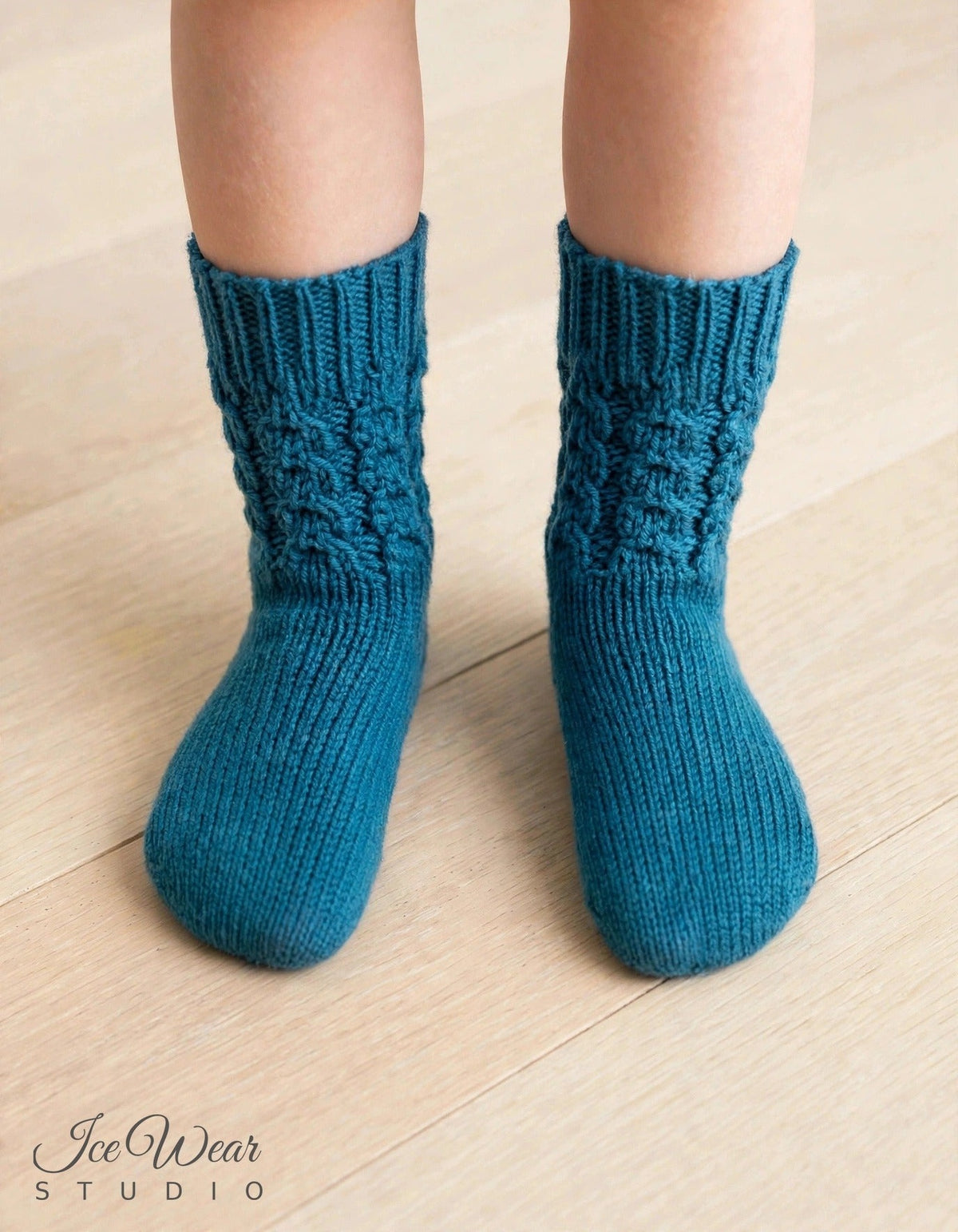 Kids' Teal Blue Knit Socks