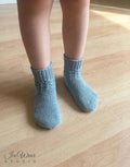 Kids' Light Blue Knit Socks