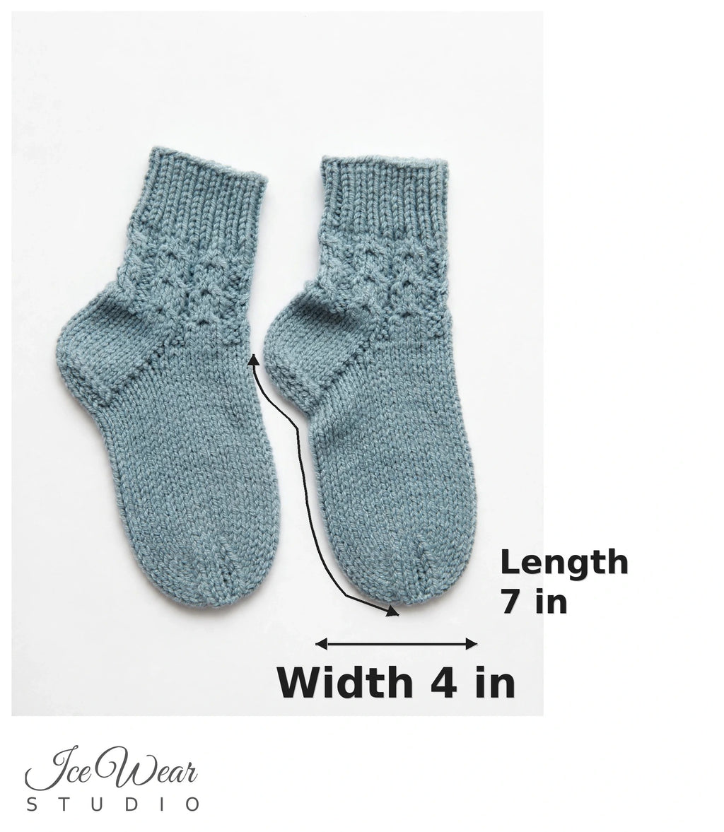 Kids' Light Blue Knit Socks