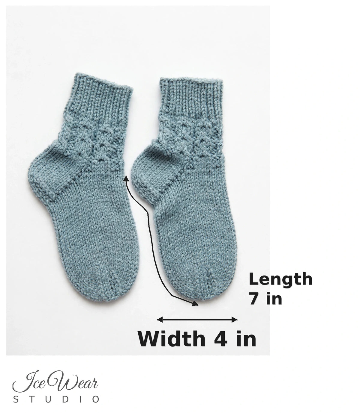 Kids' Light Blue Knit Socks