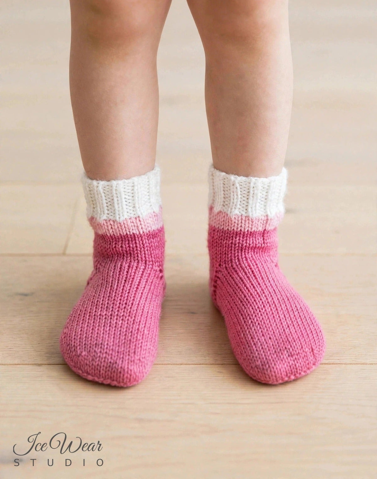 Kids' Pink Knit Socks