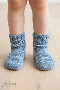 Kids' Blue Marled Knit Socks