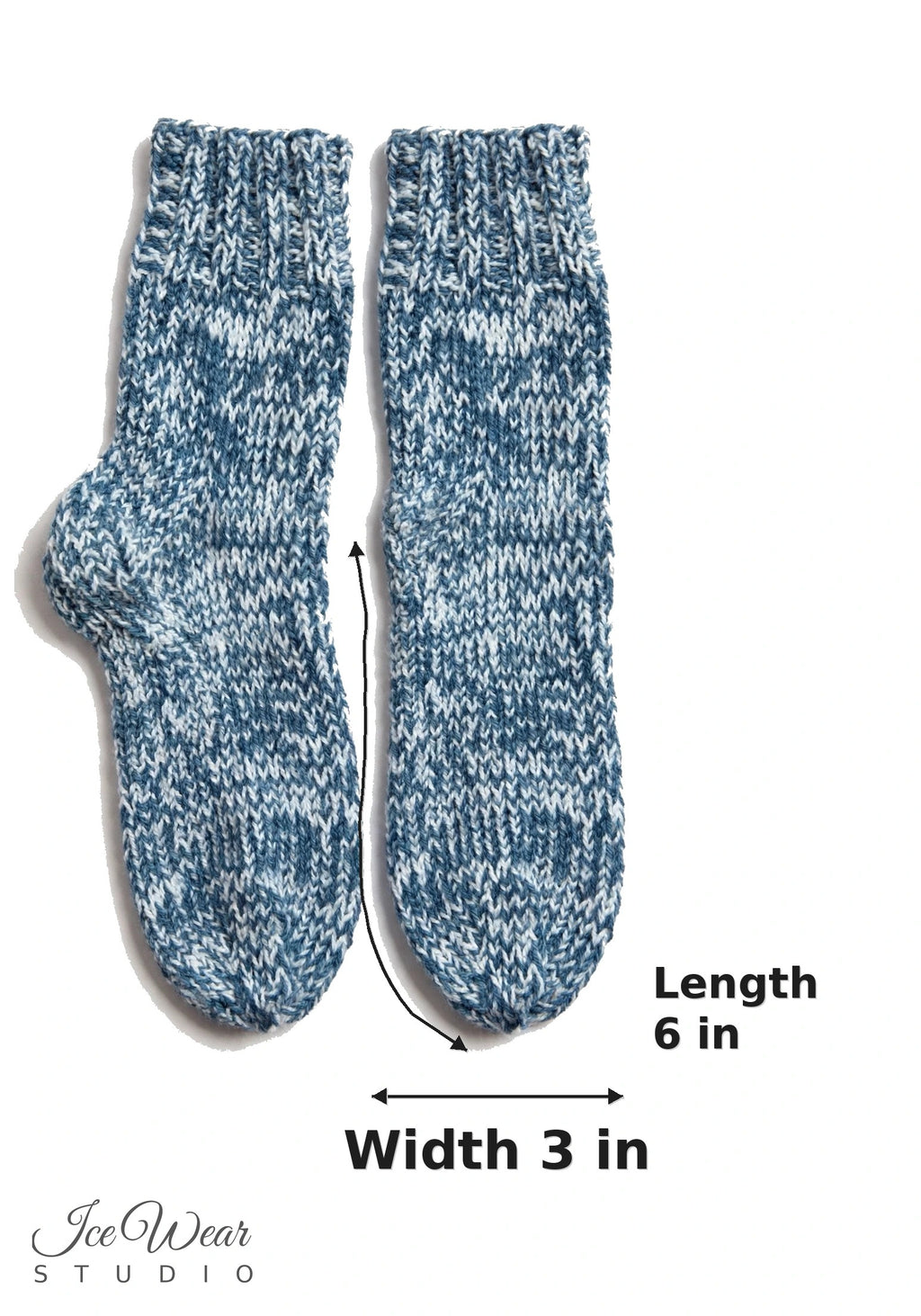 Kids' Blue Marled Knit Socks