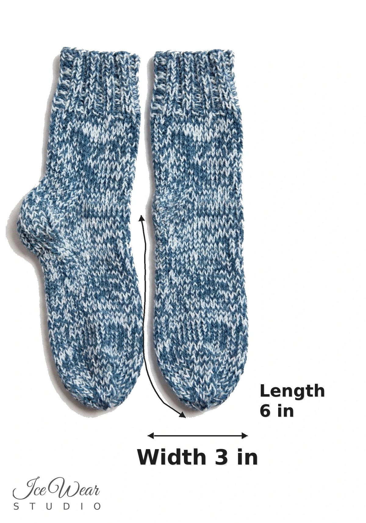 Kids' Blue Marled Knit Socks