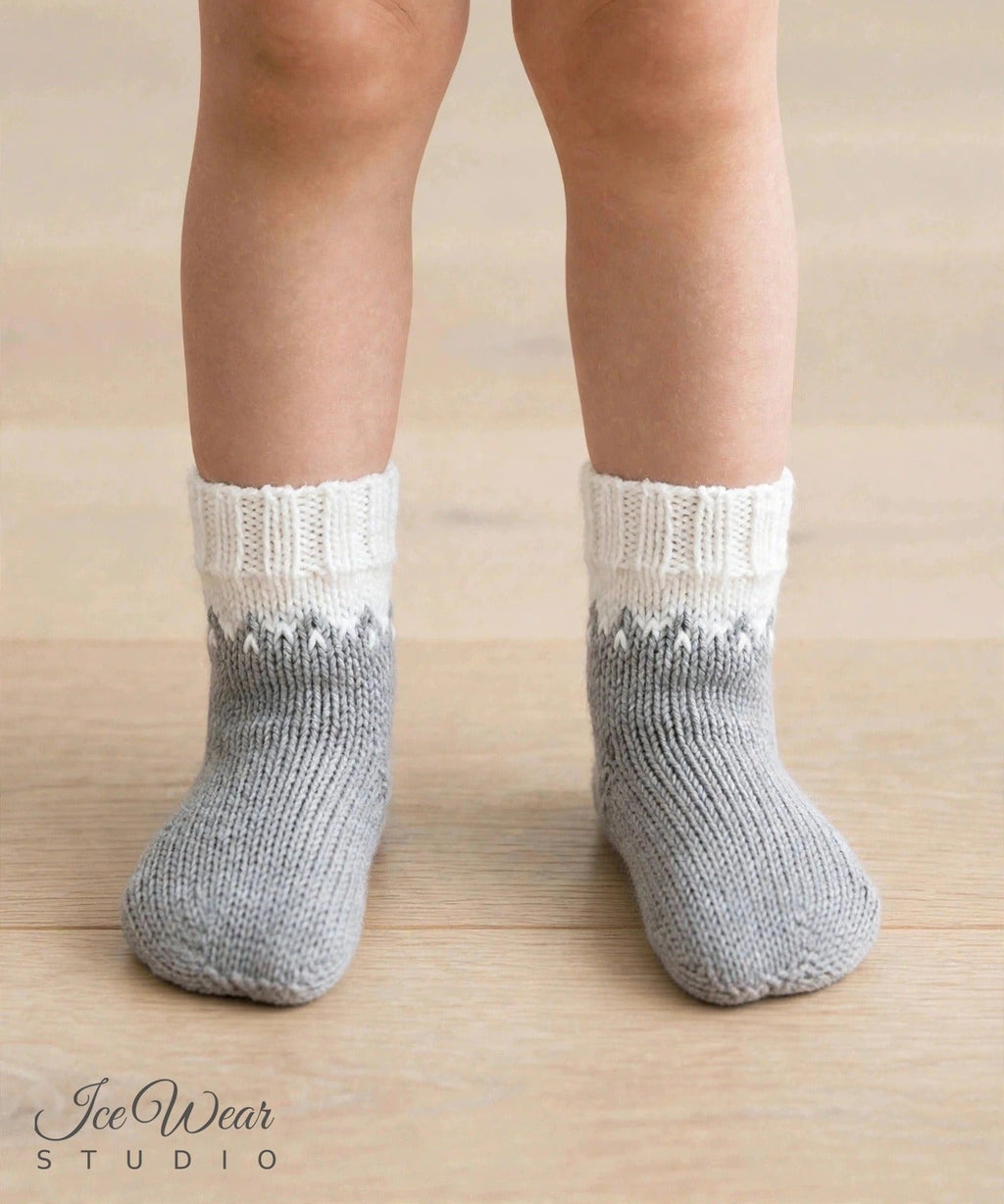 Kids' Gray Knit Socks