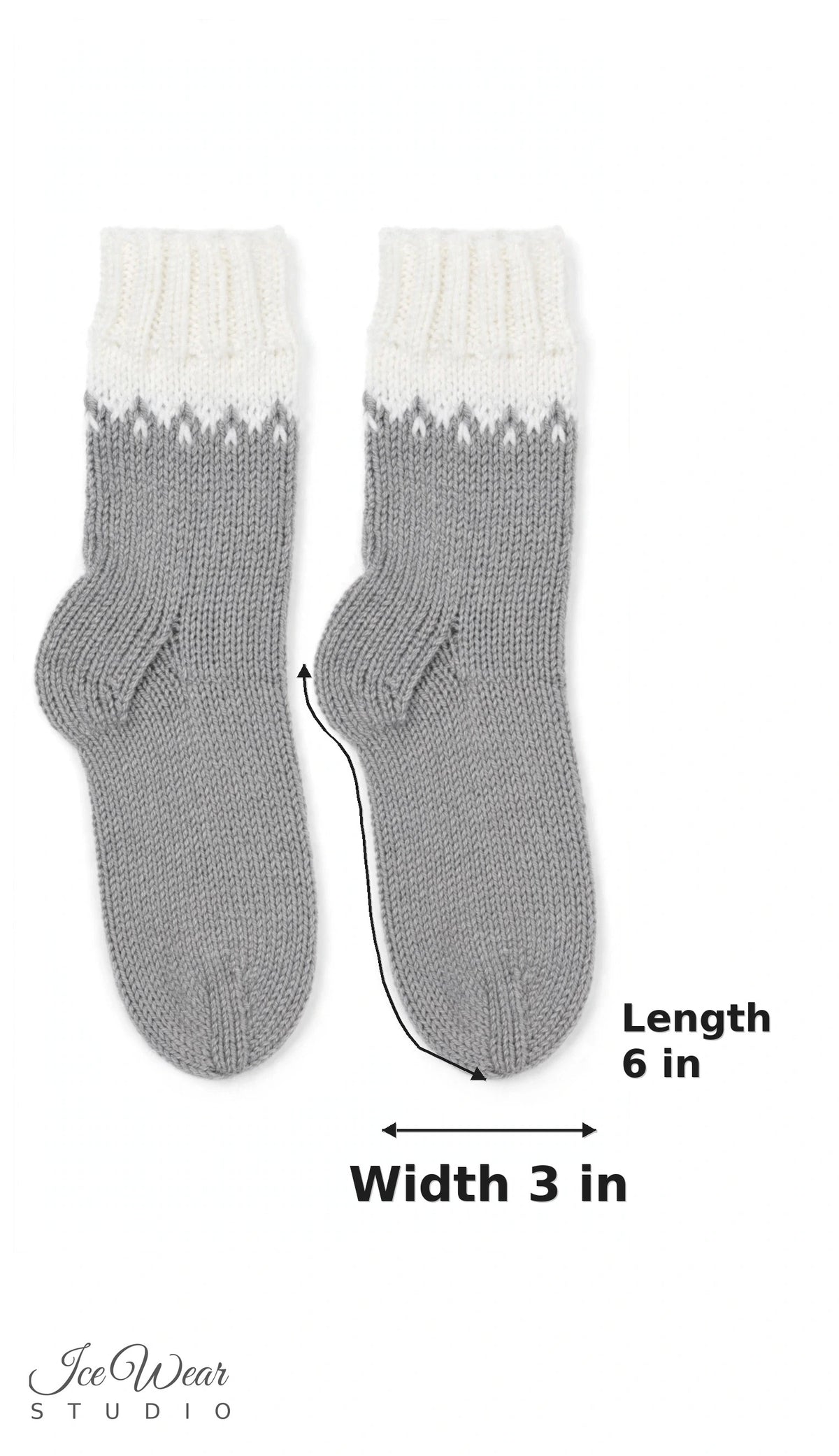 Kids' Gray Knit Socks