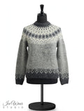 Grey Traditional Icelandic Wool Sweater Pullover