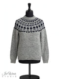 Light Grey Traditional Icelandic Wool Sweater Pullover