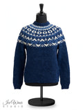 Navy Traditional Icelandic Wool Sweater Pullover